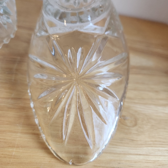 Pair EAPC Star of David Relish Dish Bowls Hocking Glass Vintage - Picture 4 of 7